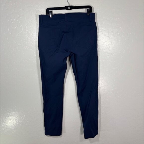 Theory Pants Mens 34x31 Raffi Slim Fit 5 Pocket Tech Stretch Performance Navy - Picture 5 of 5
